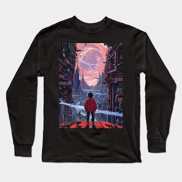 Akira Unleashed: Cyberpunk Masterpiece, Psychic Power Saga, and Fan Art Fusion Long Sleeve T-Shirt by insaneLEDP